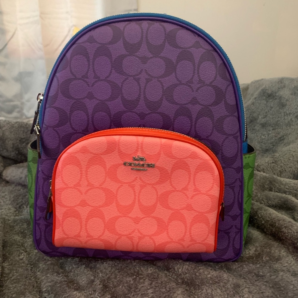 Coach medium size color block backpack